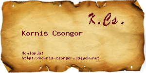 Kornis Csongor névjegykártya